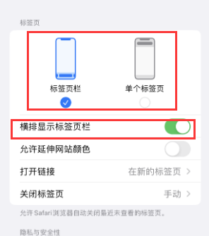 西藏iPhone授权维修分享Safari浏览器如何切换标签栏位置 